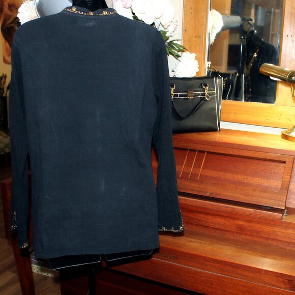 N.W.D Retro Black & Gold Tunic - Picture 3 of 6